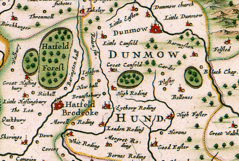 Detail of Essex County, England 1646 Historic Map by Jannonius