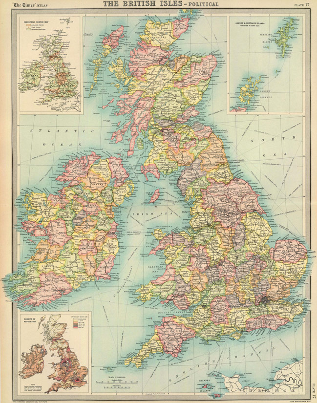 Map England Scotland Ireland