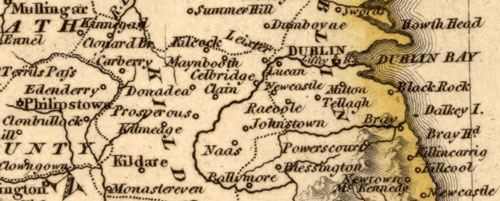Ireland 1817 Fielding Lucas Historic Map detail