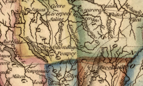 New York State 1817 Fielding Lucas Historic Map detail