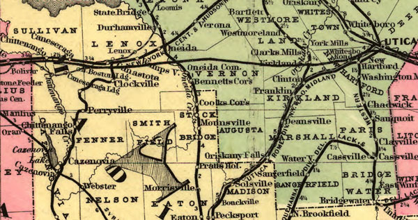 New York State 1883 Colton Historic Map detail