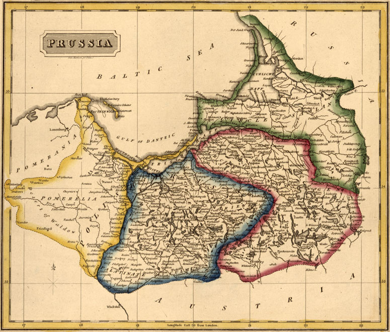 Prussia 1817 Fielding Lucas Historic Map Reprint