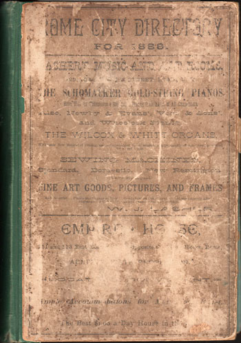 Rome City New York 1888 Directory Oneida County, NY book