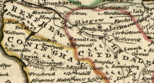 Scotland 1752 Bowen Historic Map detail