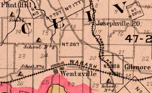 St. Charles County, Missouri 1905 Historical Map detail