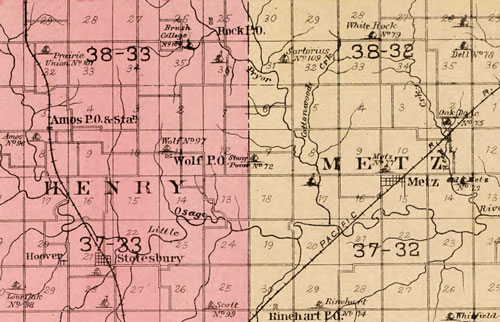 Vernon County, Missouri 1903 Historical Map detail