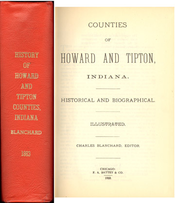 History of Howard and Tipton Counties Indiana 1883 family genealogy biographical