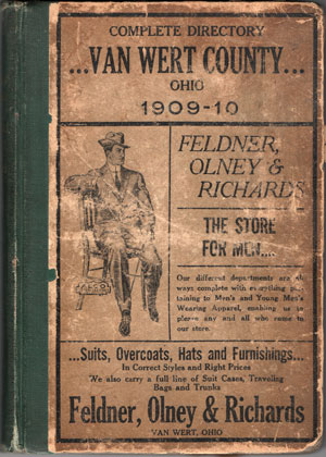 Van Wert County, Ohio, Complete Directory, 1909-10, book